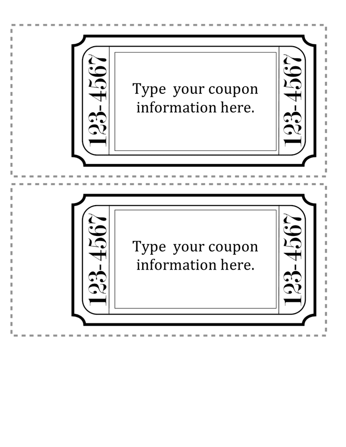 blank coupon template word