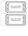 Coupon template in Word and Pdf formats
