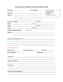 Company sample evaluation form page 1 preview