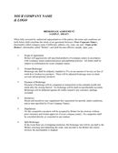 Company brokerage agreement sample page 1 preview