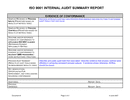 Internal summary audit report page 2 preview