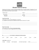 Sports club member interest survey template page 1 preview