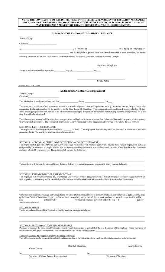 Employment Contract In Word And Pdf Formats - Page 3 Of 4