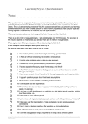 Learning styles questionnaire sample page 1 preview