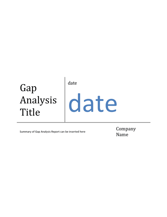 Gap analysis template preview
