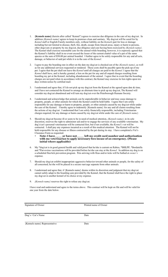 Vet clearance form in Word and Pdf formats - page 2 of 2