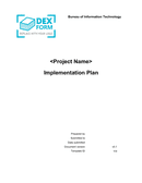 Project implementation plan template page 1 preview