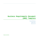Business requirements document template page 1 preview