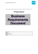 Business requirements document template page 1 preview
