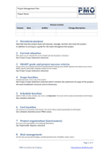 Project management plan template page 1 preview
