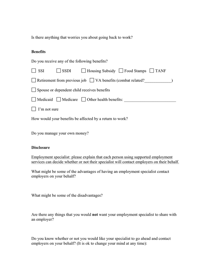 Vocational Profile Face Sheet Referral in Word and Pdf formats - page 8 ...