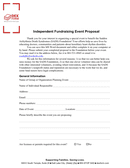 Independent fundraising event proposal template page 1 preview
