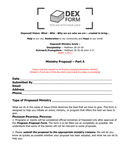 Ministry proposal form – part a page 1 preview