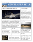 Newspaper template page 1 preview