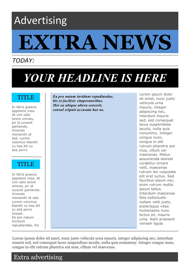 free newspaper templates for 3000 words