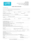Credit application form page 1 preview