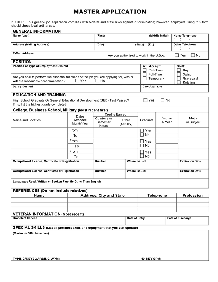 printable-generic-job-application