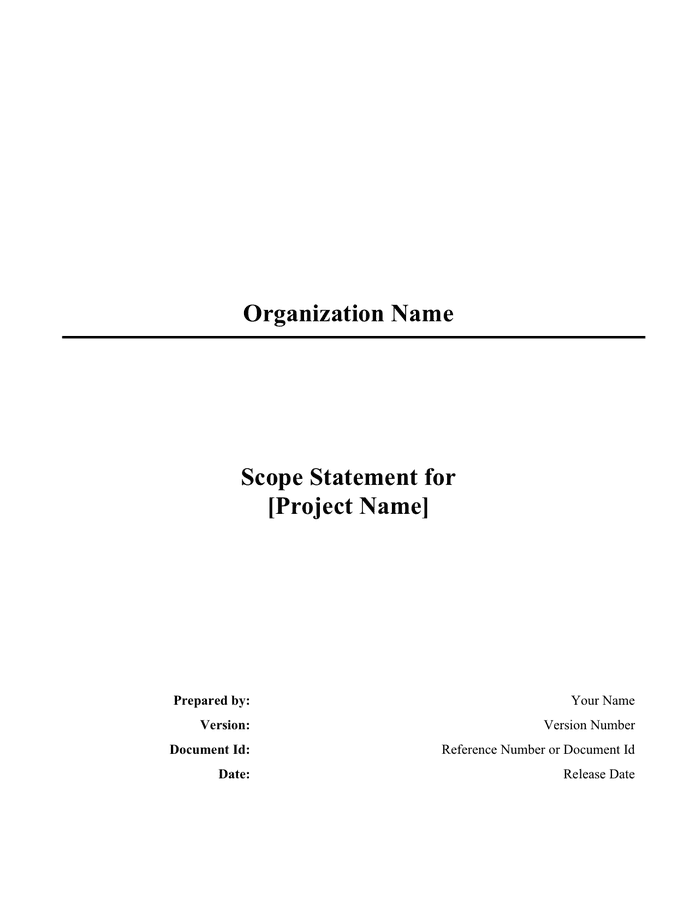 Project Scope Template - download free documents for PDF, Word and Excel