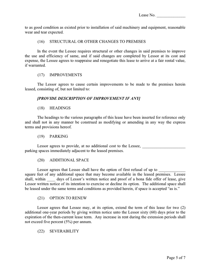 West Virginia contract of lease template in Word and Pdf formats page