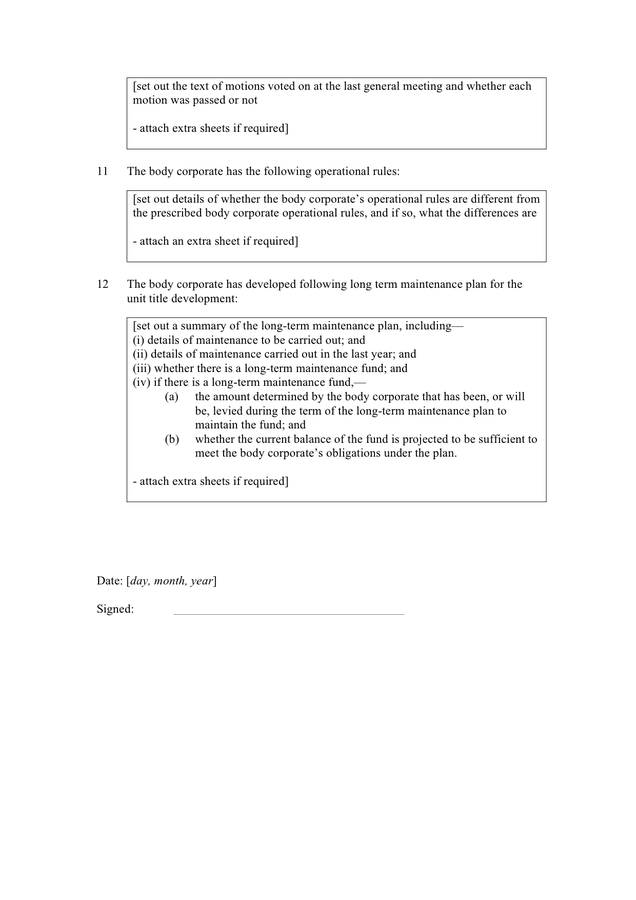 Additional disclosure statement form in Word and Pdf formats page 3 of 3