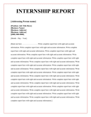 Internship report template page 1 preview
