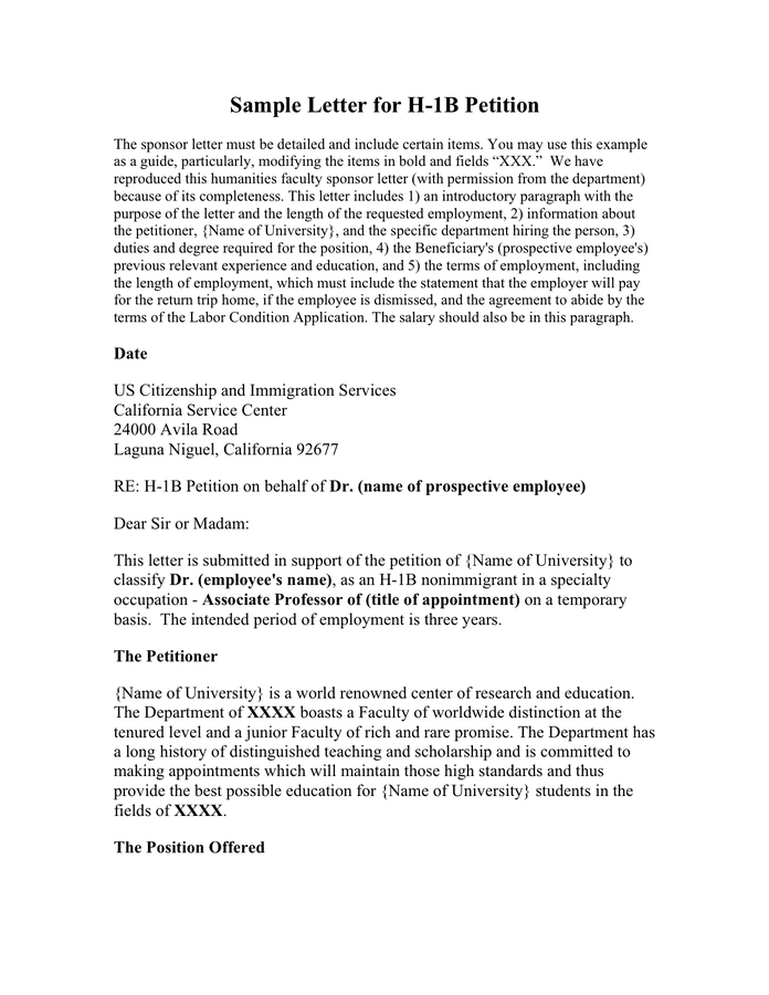 Petition Letter Examples