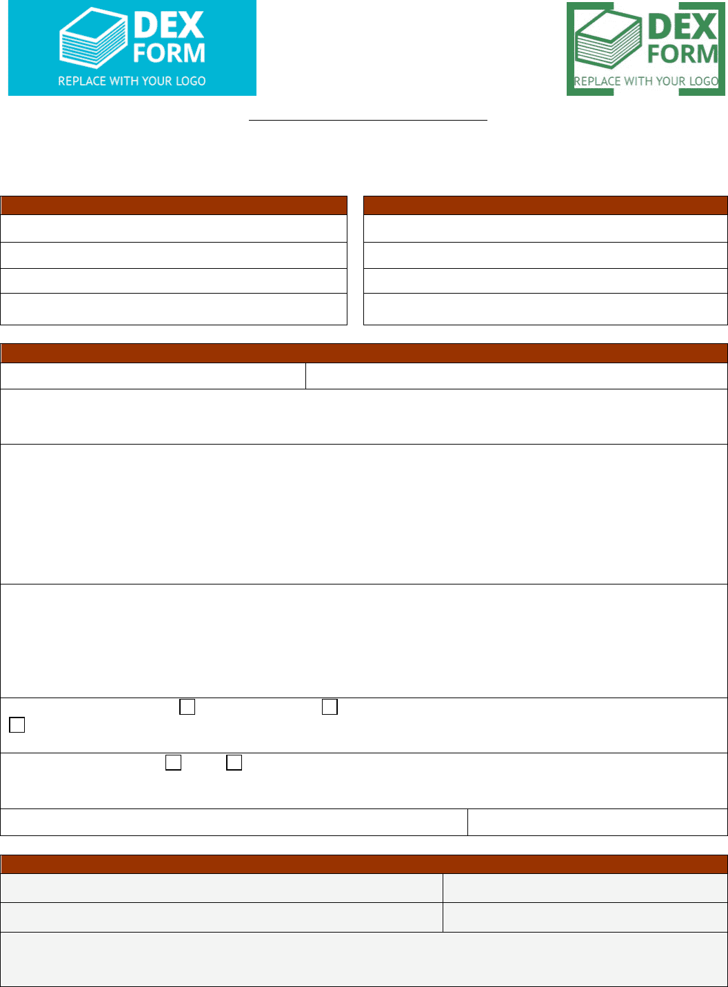 Insurance incident report form in Word and Pdf formats Intended For Insurance Incident Report Template