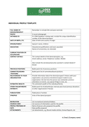 Individual profile template page 1 preview