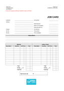 Job card template page 1 preview
