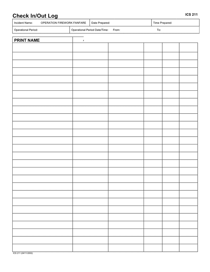 Incident action plan form in Word and Pdf formats - page 4 of 6