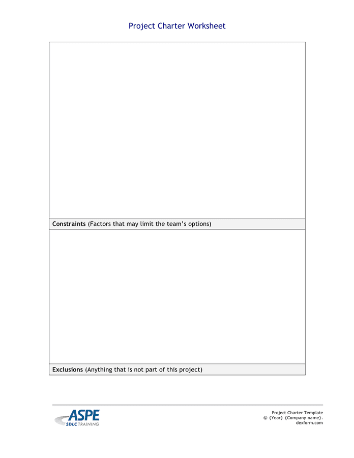 Project initiation worksheet in Word and Pdf formats - page 7 of 9