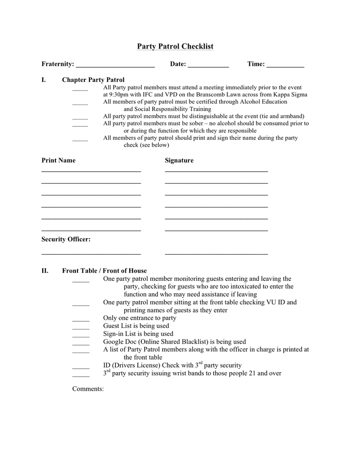 Bsa Patrol Box Checklist