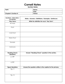 Cornell Notes Template - download free documents for PDF, Word and Excel