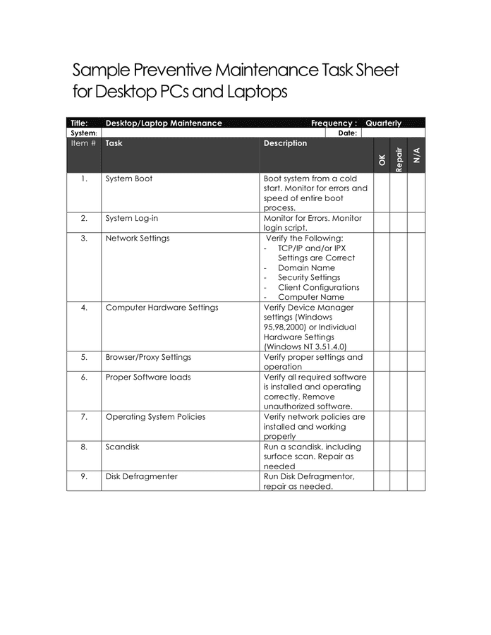 sample-preventive-maintenance-task-sheet-in-word-and-pdf-formats