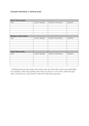 Goal Tracking Templates