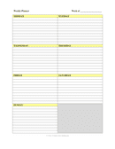 Weekly planner printable page 1 preview