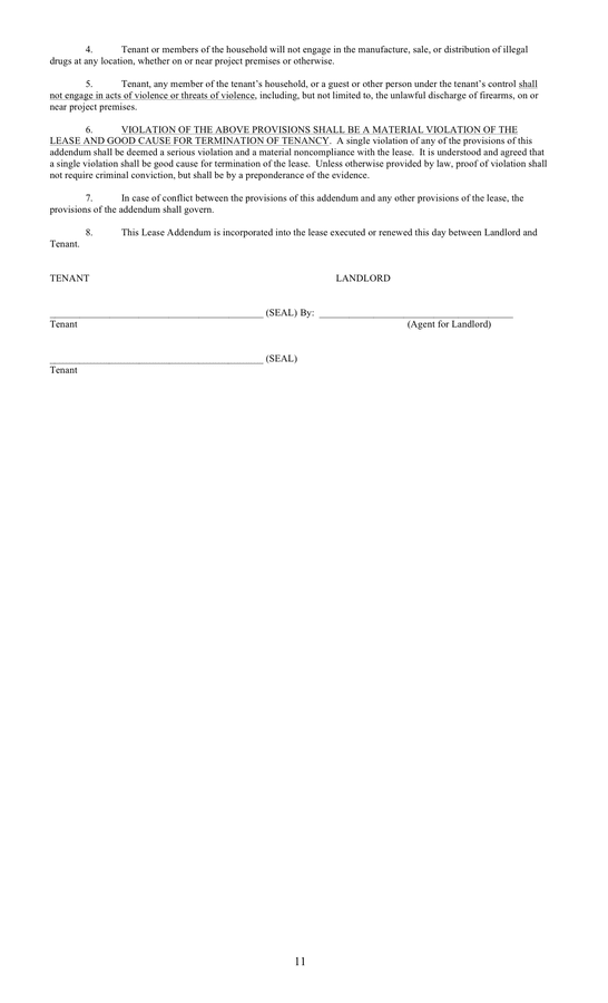 Lease agreement in Word and Pdf formats - page 11 of 11