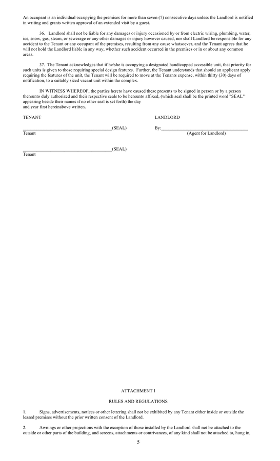 Lease agreement in Word and Pdf formats - page 5 of 11