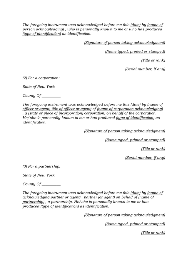 Sample Notary Statements In Word And Pdf Formats Page 2 Of 7 0370