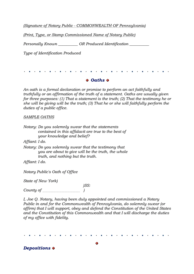 Sample notary statements in Word and Pdf formats page 4 of 7