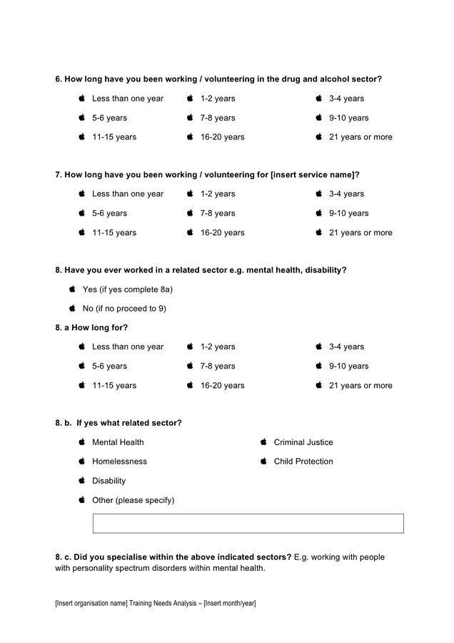 Training Needs Analysis Template In Word And Pdf Formats Page 3 Of 7