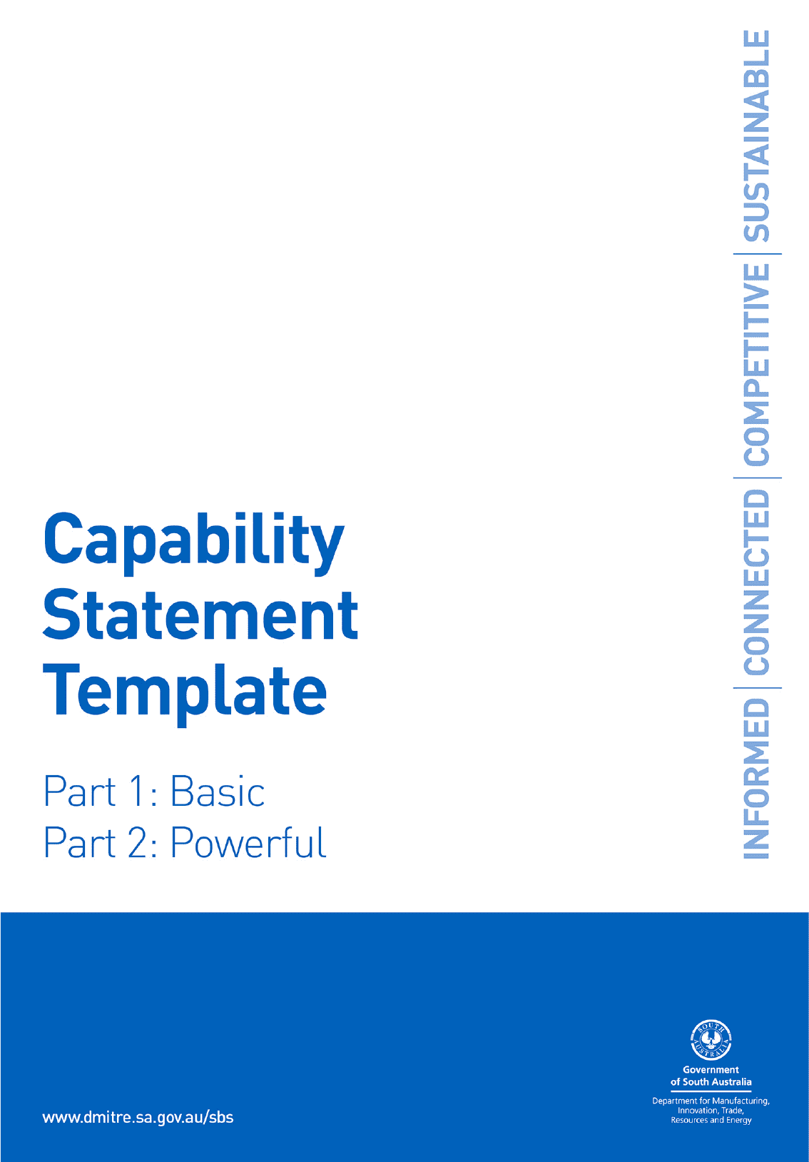 Capability statement template in Word and Pdf formats In Capability Statement Template Word