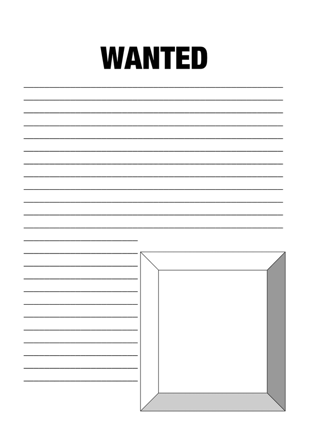 Wanted Poster Template - download free documents for PDF, Word and Excel