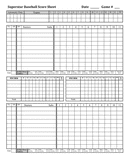 Baseball Score Sheet - download free documents for PDF, Word and Excel