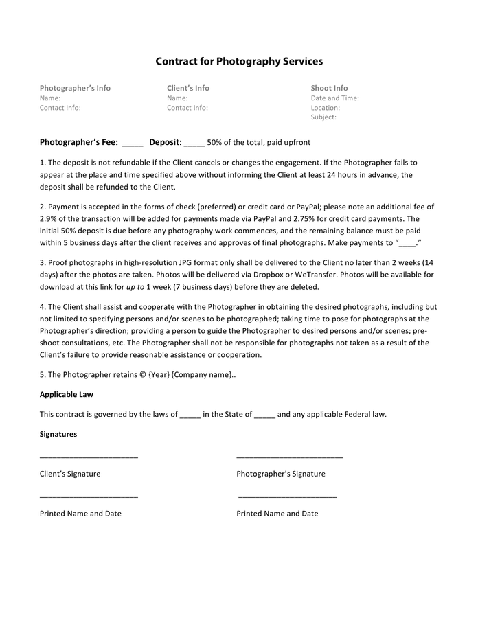 microsoft-word-photography-contract-template-drawamela