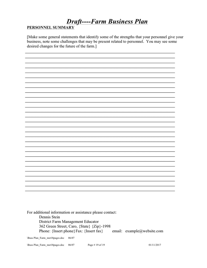 how to fill out a farm business plan worksheet