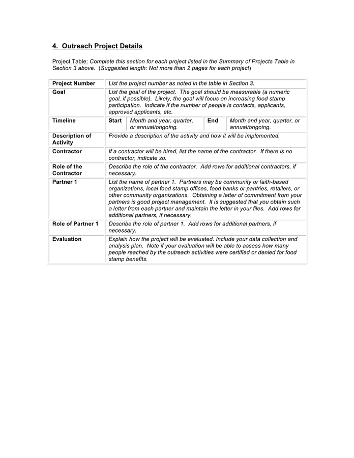 Outreach plan template in Word and Pdf formats page 3 of 9