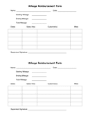 Mileage Reimbursement Form - download free documents for PDF, Word and ...