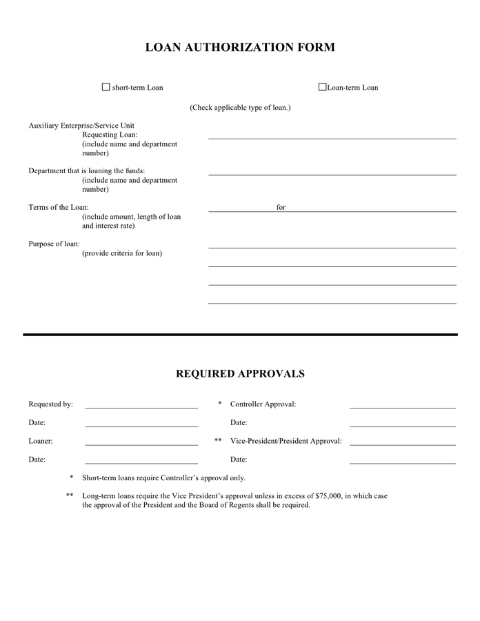 Loan Approval Document