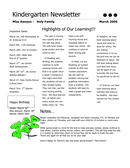 Kindergarten Newsletter Template - download free documents for PDF ...